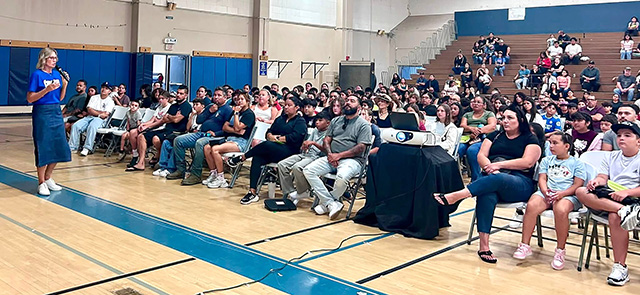 On Tuesday, August 4, Fillmore Middles School had a great morning with our incoming 6th grade students and families. ASB hosted the tour groups and students had the opportunity to visit the Wellness Center, get a nutrition presentation, practice using PE locks and making new friends. We are excited for the 26-27 school year at Fillmore Middle School. Courtesy https://www.facebook.com/photo?fbid=1673532578107550&set=pcb.1673532801440861.