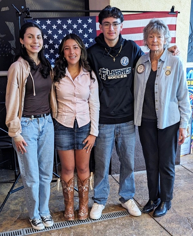 Pictured above are Fillmore’s RYLA students; Sara Magdaleno, Megan Robles, Edgar Castellon and Martha Richardson, RYLA liaison. Not pictured are Emma Victor and Christina Nguyen.