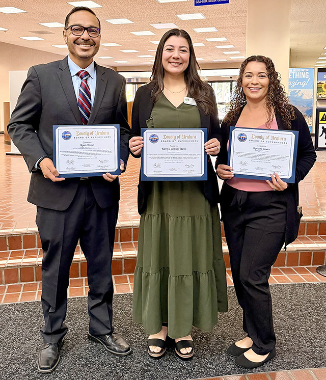 It was a proud moment for Fillmore Unified School District. Assistant Superintendent Roger Adams, Community Schools Coordinator Krystal Sarabia-Rocha, and PPS Specialist Rosanna Lomeli were recognized by the Ventura County Board of Supervisors today for their work advancing Community Schools and strengthening support for students and families across FUSD. Posted September 22, 2026, courtesy https://www.blog.fillmoreusd.org/fillmore-unified-school-district-blog/h8ymljy4da9r7yeph9bx8ytmjmrke3.