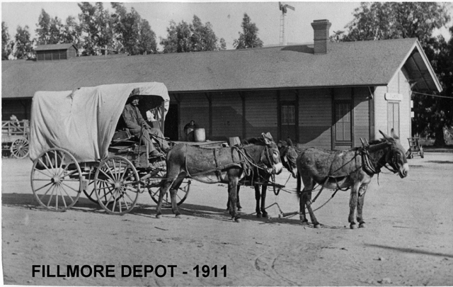 The Fillmore Depot where the orientation will be held as it looked in 1911. Photo credit: Fillmore Historical Museum Archives