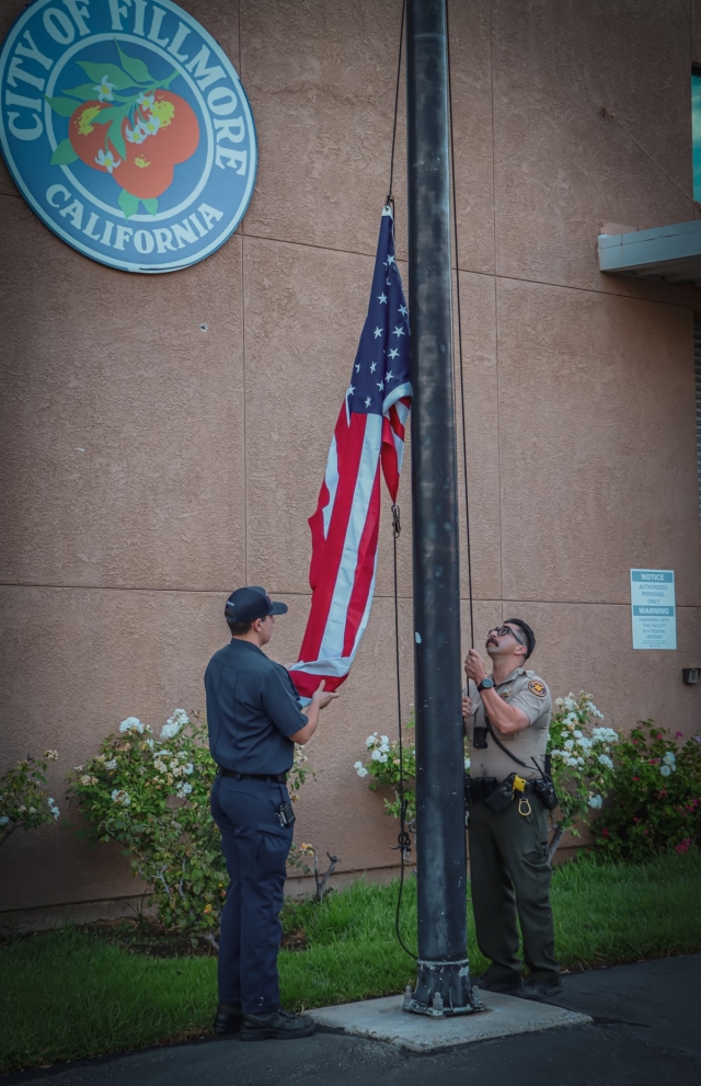 Fillmore Fire Department held a 9/11 remembrance ceremony on the 22nd year anniversary of the Twin Towers attack. Photo credit Angel Esquivel-AE News.