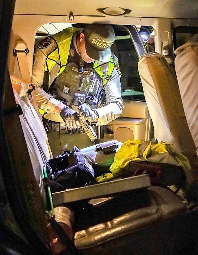 One driver was arrested for Illegal Concealment of a Firearm during DUI Checkpoint. Photo credit Angel Esquivel.