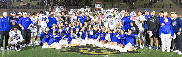 Thursday, October 30th, was the annual Fillmore Santa Paula rivalry game. This year’s 115th meeting of the two teams was held at Ventura High School football stadium. Flashes defeated the Cardinals, 45-8 and earned bragging rights and the famous leather helmet. The Flashes will host Cerritos High School in the first round of the CIF Playoffs this Friday, November 7th at 7:00 PM at Flashes Stadium. Photo credit Crystal Gurrola.