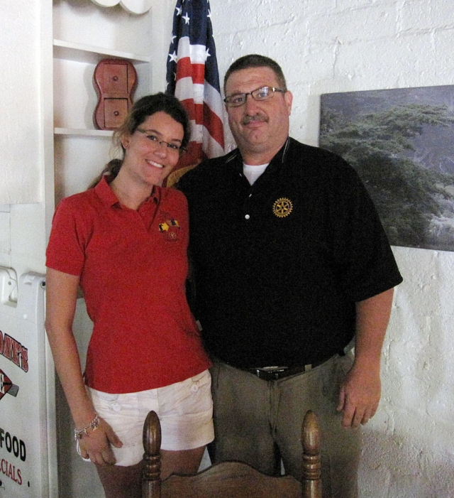 Pictured (l-r) Franziska Scheifler, Rotary Exchange Student and Rotary President Dave Wareham.