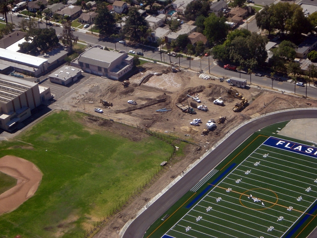 New Pool and Tennis site under construction. 