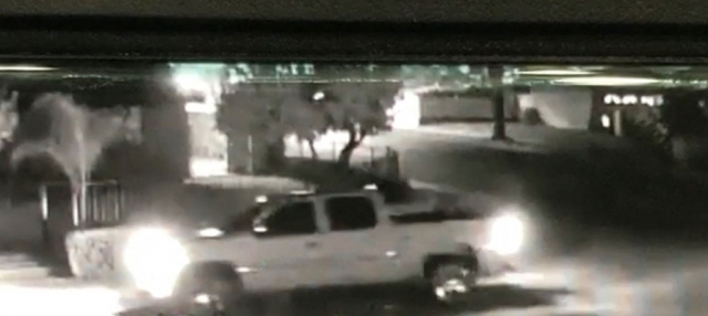 On Sunday, June 14th at 11:49pm, police responded to a hit & run traffic collision involving a pedestrian on Santa Clara and east B Street in Fillmore. Pictured above is surveillance footage of the light-colored pickup truck involved in the collision. Police are asking the community for their help in identifying the driver.