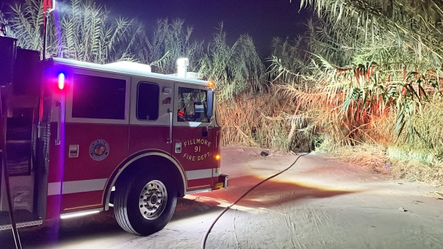 On Friday, October 18th, at around 6:45 p.m., the Fillmore Fire Department and Ventura County Fire Department were dispatched to a reported brush fire on the Santa Clara River bottom near the A Street Bridge. Arriving, firefighters reported a small fire in a homeless encampment, which was extinguished. Photo credit Angel Esquivel.