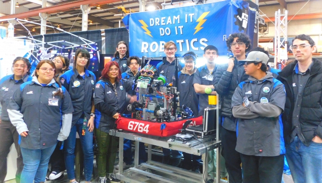 Above are students working on the robotics machine as they prepare for the competition. Photos submitted by Jan Lee.