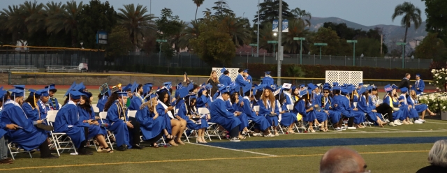 On Thursday night, June 6, at 7pm, Fillmore High hosted their 2024 Graduation Ceremony at the Fillmore High Football Stadium, where the students took their final walk across the stage as their family, friends, faculty and staff cheered them on. Congratulations Class of 2024 on your many accomplishments and accolades: 2024 California Distinguished School, $354,587awarded at FHS Senior Scholarship Awards Night, California Scholarship Federation (CSF) – 48 students, State Seal of Biliteracy – 53 students, Golden State Seal Merit – 42 students, Valedictorians – 19 students, A-G Completion – 106 students (45% of graduating class), Admitted to UCs – 27 students, Admitted to over 35 different Universities and Colleges (different 18 CSUs, 7 UCs, Westcliff University, University of Hawaii at Manoa, and CLU), Ronald Reagan Presidential Foundation Scholars Program - Three Semi-finalists, Armed Forces – 2 students, 1 U.S. Navy, 1 U.S. Marine Corps. Congratulations and good luck FHS Class of 2024! You can view the entire graduation ceremony at: https://www.youtube.com/watch?v=nOgUSkhqtqo. Photo credit Angel Esquivel-Firephoto_91. 