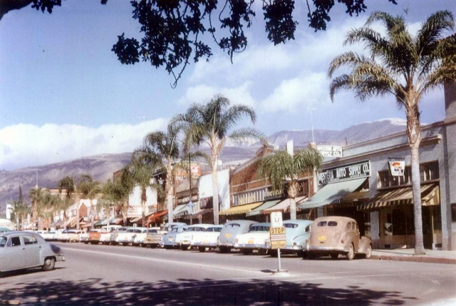 Downtown Fillmore sometime in the 1950's.