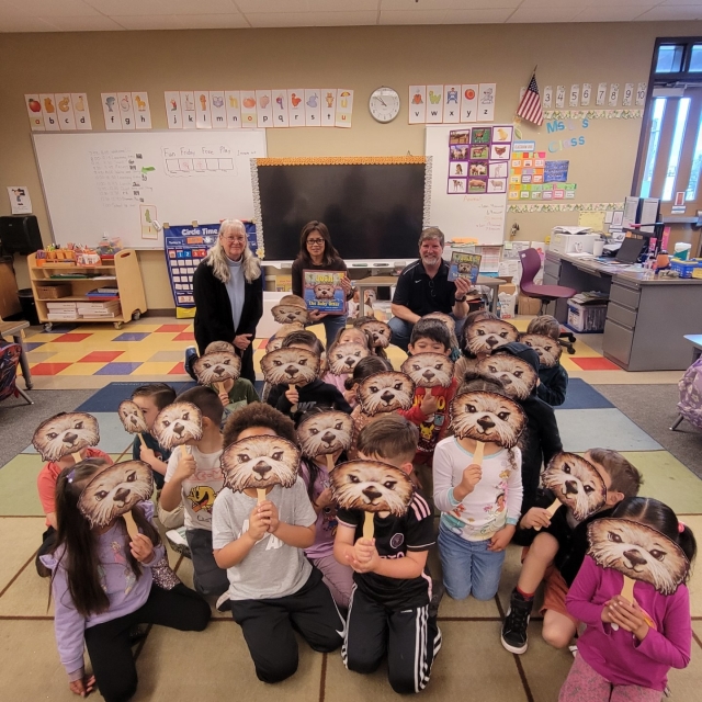 Pictured right, Ms. Lamberson’s class learned about water safety through the Josh the Otter presentation, sponsored by Fillmore Rotary to ensure children in the community receive Josh the Otter water safety materials before summer. Thank you, Rotary of Fillmore! 