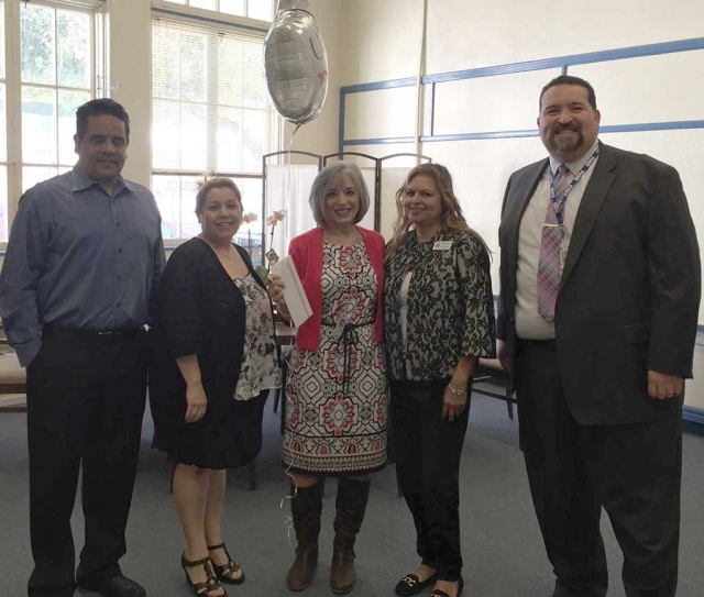 Administrator Of The Year Mary Williams. Congratulations to Mary Williams on being named Administrator of the Year by the Fillmore Chamber of Commerce. (l-r) Ralph Jimenez, Irma Magana, Mary Williams, Ari Larson and Adrian Palazuelos.