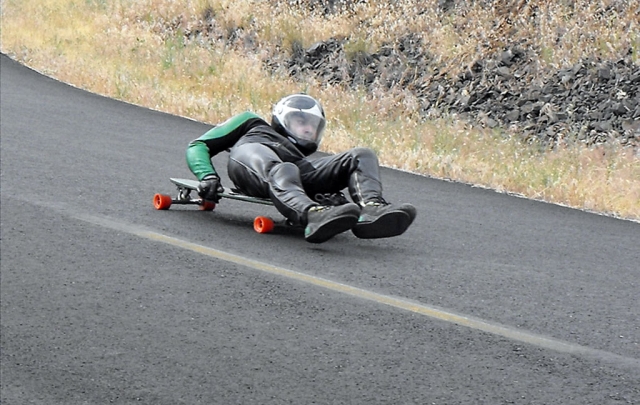 Above, Castenada races in Maryhill Festival of Speed/IGSA World Cup.