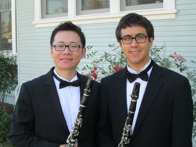 (l-r) clarinet soloists Hongsik Park and Hillis Johnson 