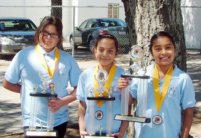 Sespe Champions (l-r) Sandra Murillo, Aiessabella Rodriguez, and Anahi Pascual.