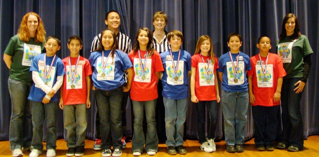 Pictured-but not in order are team members: Fernando Trujillo, Roman Tarango, Ian Overton, Ashley Montano, Felipe Gonzalez, Taylor Wright, Dominique Alamillo-Diaz, Joe Giunta. Teacher Coaches were Melanie Chisholm and Brandi Walker. JPL-NASA Referees were Ota Lutz and Carlo Cayetano (No relation to San Cayetano).