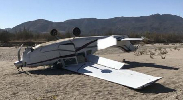 The National Transportation Safety Board will be investigating a single-engine Cessna plane crash that occurred on Saturday, October 27th. The small plane went down in the Santa Clara River at 10:30 a.m. near the Little Red School House. It overturned upon emergency landing but the Santa Paula man and his female passenger walked away. Airsquad 9 airlifted them to medical personnel which was staged in Fillmore, where they were treated and taken to VCMC for minor injuries. The couple was flying out of Santa Paula Airport. Engine failure was sited.