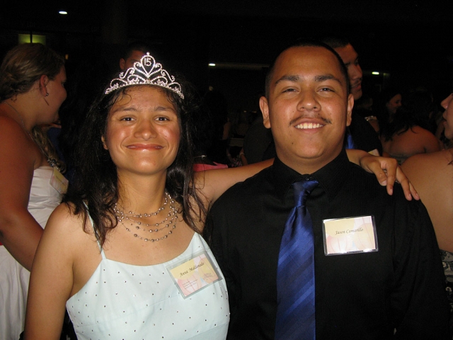 Fillmore High School's Project Unify Club and Special Education students attended a prom for students with special needs on Saturday, April 27. The prom was hosted by The Mission Church of Ventura. The students and their host dates were treated to dresses, tuxedos, salon visits, limo rides, photos, a walk down the red carpet, dinner and dancing. The event was "A Night to Remember" for everyone who attended. (above) Anna and Jason.