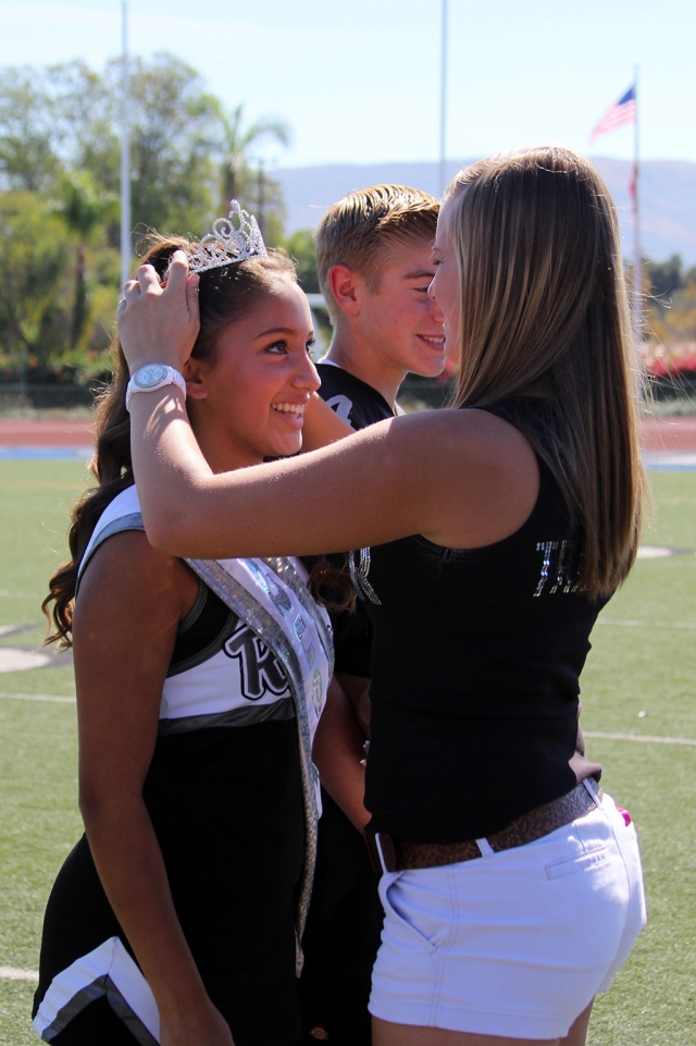 Homecoming Queen getting crowned