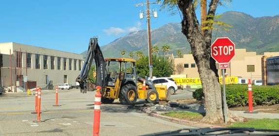Fillmore city crews have been working on repairing and re-cementing city curbs and sidewalks, as pictured near the corner of Sespe St. and A Street.