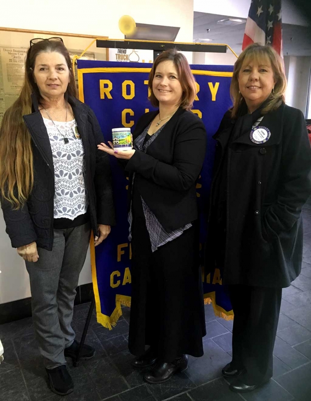 Fillmore Rotary Club Updated on City Projects. President Julie Latshaw, speaker Roxanne Hughes and Program Chair Carrie Broggie Roxanne Hughes, the City of Fillmore Engineer updated the Club on projects she is working on including the new traffic signal on Mountain View/126, more sidewalks and paving local streets.