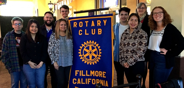Pictured above is Rotary Club President Ari Larson with the Fillmore High School Mock Trial team and teachers, Steven Geddes and Laura Bartels. At last week’s meeting the club donated a $500 check to the team for their 2020 Ventura County Mock Trial competition which took place February 24th – 27th. Courtesy Martha Richardson.