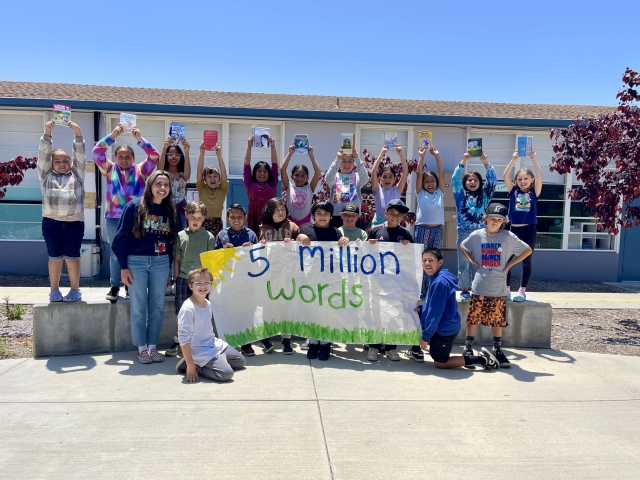 This past May 2024, San Cayetano 3rd graders in Ms. Gutierrez’s class read 5 million AR words, including 11-chapter books this year. When we work together and try our best we can achieve anything. Students are ready to have a great summer break and want to remind everyone to pick up a good book this summer. Photo and story credit goes to the San Cayetano 3rd graders in Ms. Gutierrez’s class.