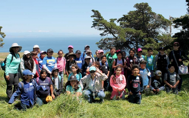 Pictured above are Piru Elementary School fourth graders and teachers, who traveled to Santa Cruz Island academy, which was made possible by the “Every Kid in a Park” National Park Foundation Grant.