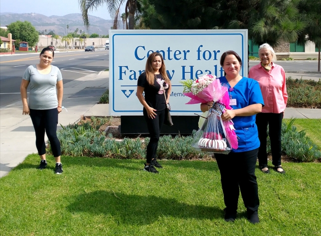 Sendi Sanchez, a Nurse Practitioner at the Fillmore Family Medical Group, received a cake and flowers in recognition by her patients and their relatives of patients for her deep dedication to the needs of her clients in Fillmore and Piru. Thank you Sendi!