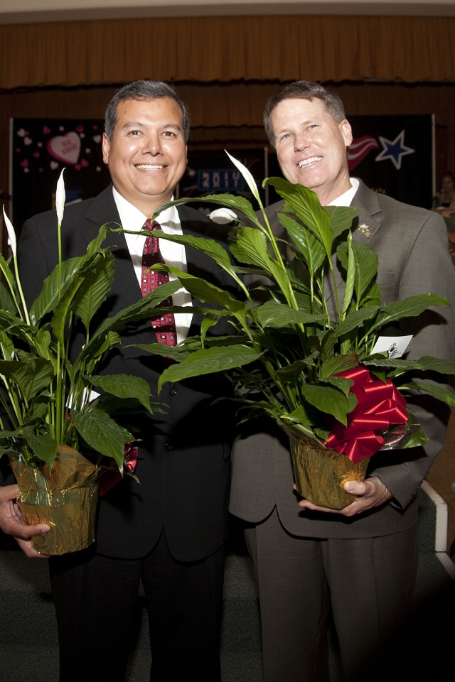 (l-r) Fillmore Fire Captain Rigo Landeros with Fillmore Police Chief Tim Hagel.