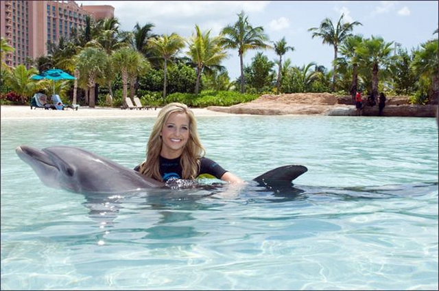 Taylor with Dolphin.