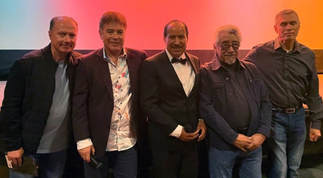 Pictured are the actors from the film “. . . and the earth did not swallow him” (l-r) Danny Haro, Art Bonilla, Juan Toledo, Severo Perez, Marco Rodriguez were in attendance to meet & greet and answer questions abut the film. Photo credit Carina Monica Montoya.

On Saturday, October 15th the Historic Fillmore Towne Theatre opened for a free screening of the award-winning film “. . . and the earth did not swallow him” for residents to enjoy as the opening of the new theatre. Photo credit Carina Monica Montoya.
