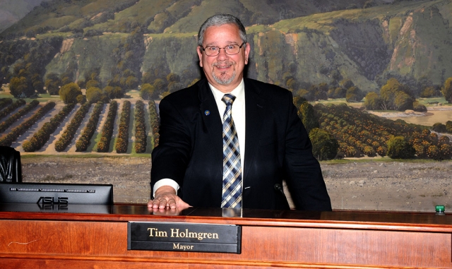 (above) Tim Holmgren was appointed Mayor of Fillmore at Tuesday night’s city council meeting.