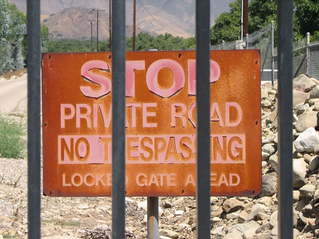 Timber Canyon Road Sign