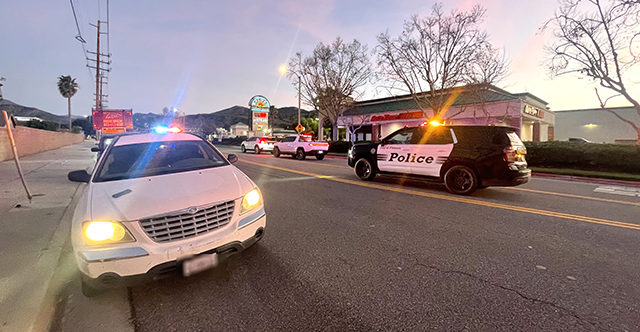 On Tuesday, January 20, at 6:35 a.m., the Fillmore Police Department, Fillmore City Fire Department, and AMR Paramedics were on-scene investigating a two-vehicle traffic collision on A Street and River Street. Minor injuries were reported. Photo credit Angel Esquivel.
