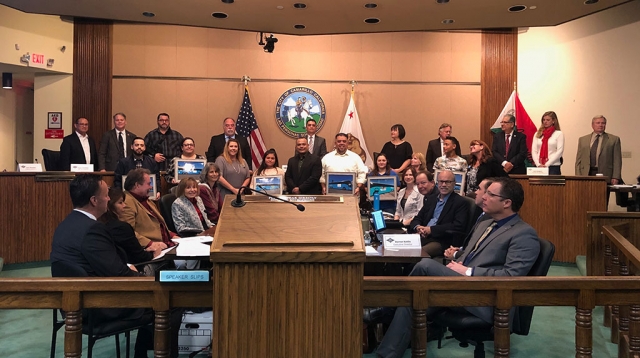 Pictured are representatives of Ventura County’s seven Boys & Girls Clubs, recognized by the Ventura County Transportation Commission (VCTC) for their participation in the agency’s youth art contest. Courtesy VCTC.