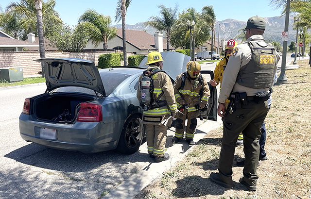 On Wednesday, May 20, at approximately 2:01p.m., the Fillmore Fire Department and Fillmore Police responded to an extinguished vehicle fire near Central Avenue and River Street. Firefighters investigated, and no injuries were reported. Photo credit Angel Esquivel.