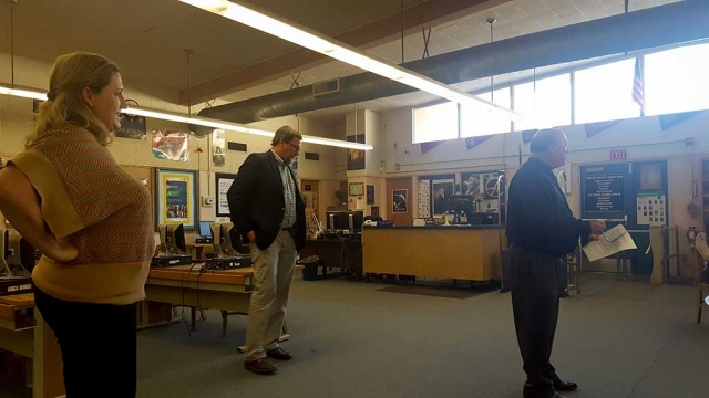 Pictured above is the AC WASC Visiting Committee as they addressed the Fillmore High School Staff back on November 14th 2017 in the high school library. Front and center is Dr. Jeff Davis, David Reese in the back left and Dr. Elise Simmons. Photo Courtesy FHS principal Tom Ito.