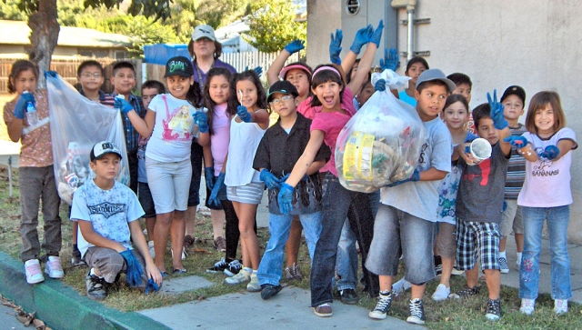 On Oct. 8th it was Walk to School Day. San Cayetano is a school of service. In addition to walking for health, each class picked up trash around their campus vicinity. The 4th and 5th graders walked to Fillmore High School and walked around the new track. On their way back to San Cayetano they picked up trash. The 2nd and 3rd graders picked a neighborhood block to pick up trash and kinder and 1st cleaned up San Cayetano. It was a healthy-service day for all.