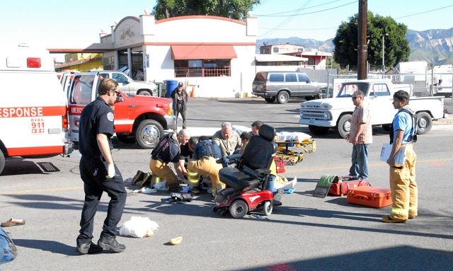 On February 1, at approximately 2:08 PM, personnel from the Fillmore Police Department, Fillmore Fire Department, and American Medical Response responded to a report of an injury traffic accident at SR 126 Ventura Street) and Central Avenue in Fillmore. When they arrived, they found that a silver Toyota Highlander SUV had collided with a motorized scooter on the south side of the intersection. The scooter was ridden by William Wyse 86, of Fillmore. He suffered serious injuries, including broken ribs and head trauma, and was transported to the Ventura County Medical Center, where he later succumbed to his injuries.