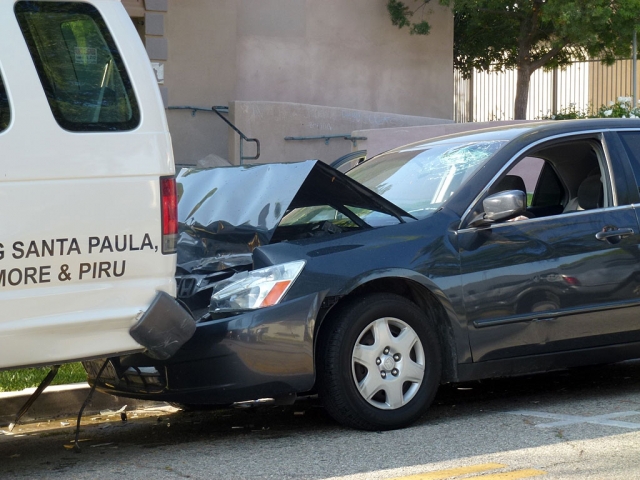 The extent of the driver’s injuries are unknown. No one was in the van.