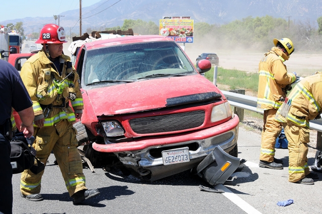 Saturday, at approximately 12:15 p.m., a two-vehicle accident occurred at Highway 126 and El Dorado Drive. A 2003 Volkswagen Jetta exited El Dorado and immediately collided with an eastbound Ford F-150 pickup. Major damage was done to both vehicles but, according to the Fillmore Station Twitter Account, the two drivers involved suffered only minor injuries.