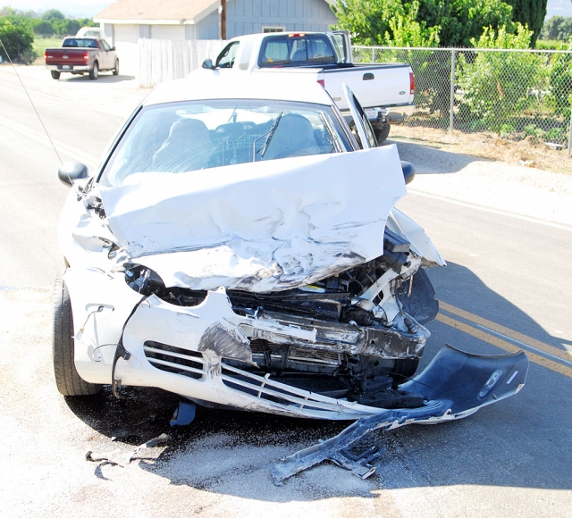 Sunday, at approximately 4:00 p.m., a three vehicle accident occurred at the intersection of Bardsdale and Sespe Avenue. A westbound car on Bardsdale Avenue traveling at a high rate of speed struck an older model Suburban.