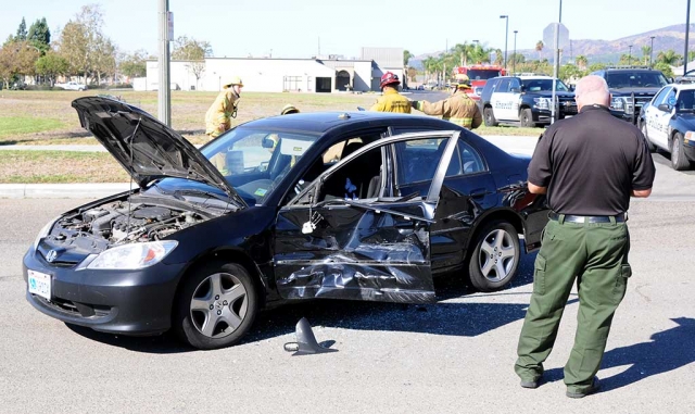 Monday, September 25th at 9:34am, an accident occurred near the 600 Block of Ventura Street and Central Avenue. Two vehicles were involved, a black Honda and a white Chevy pickup truck. No injuries were reported at the time of the accident. The cause is still under investigation.