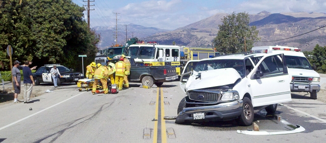 On Thursday, October 7th at approximately 12:30 p.m. a two vehicle collision occurred at the intersection of Highway 23 and Riverside Avenue. Jose Luis Reyes, 45 of Camarillo failed to stop for the stop sign at the intersection.