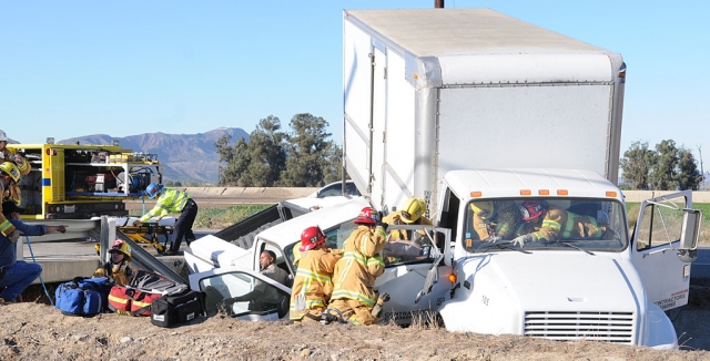 On Monday, Oct. 29th Fillmore Fire Department responded and assisted County Fire on a Heavy Rescue Traffic Collision on the 200 Block of Chambersburg Rd. Upon arrival fire units found two vehicle involved and both of the vehicles were off the roadway into a drainage ditch. One man was trapped in one of the vehicles involved, and a total of two patients were transported to County Hospital with unknown injuries.