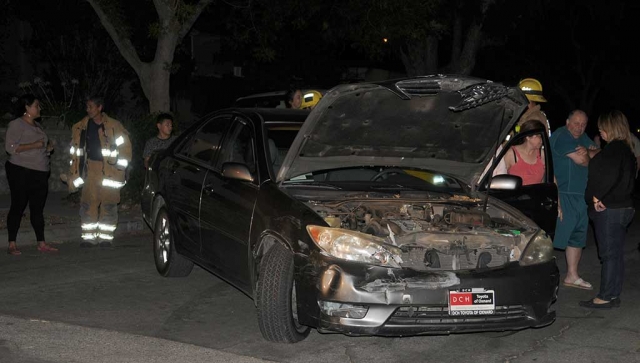 Friday night, at 7:17 p.m., a traffic accident occurred on the 400 block of Foothill Drive. A female driver lost control of her car and struck a parked van, and side-swiped another car. Damage was moderate and no injuries were reported.
