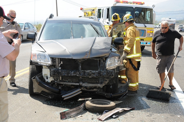 On Friday of last week a two-car collision occurred on Highway 126 near Fish Hatchery Road, at approximately 1:00 p.m. An SUV was struck broadside by a two-door sedan. One person was transferred to a local hospital for observation. Specific injuries were not available. 