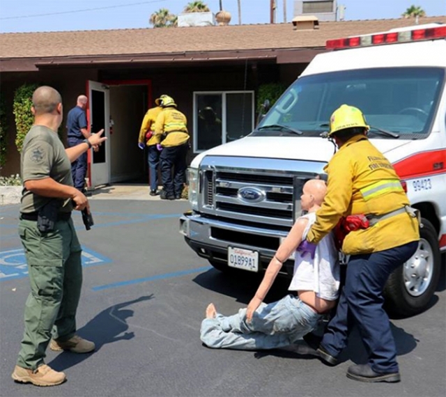 This past week the Fillmore Fire Department was seen running an Active Shooter Training session outside of Fire Station 91. The crews practiced by using manikins as victims as well as practiced working and communicating with other first responders to simulate a real life active shooter scenario. Photos courtesy Fillmore Fire Department.