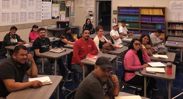 The evening English as a Second Language class has a great time together! Mr. Martinez keeps the lessons fun and engaging. Please reach out if you are interested in improving your English skills! 805-524-8232. Courtesy Fillmore Adult School Blog.